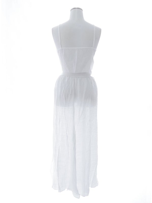 画像7: 【即日発送】【ビキニ】【水着小物：カーディガン】カバーアップトップ & ハイスプリット スカート [FB01] (7)