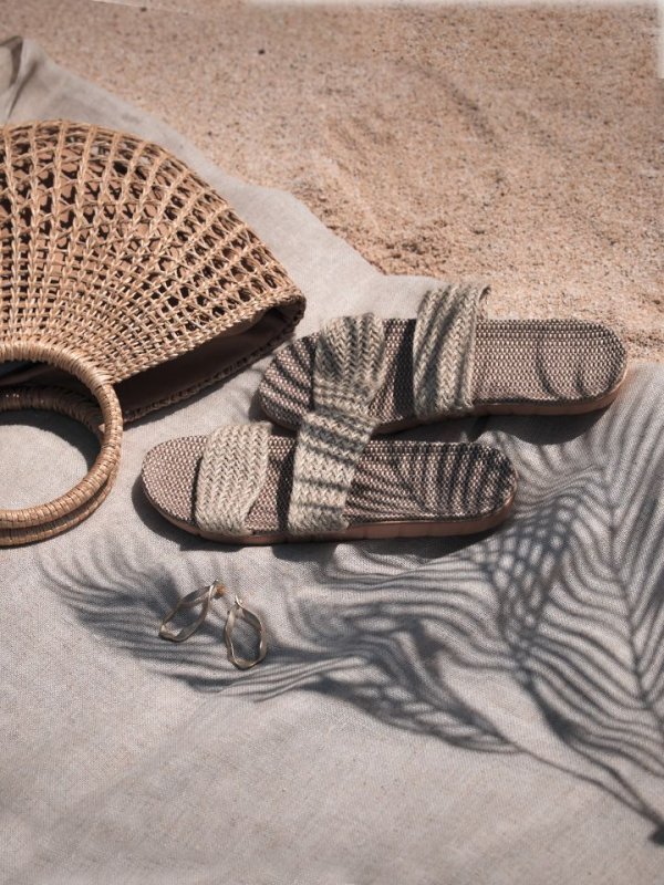 画像2: 【即日発送】【水着小物：ビーチサンダル】2連ベルトサンダル[YMT] (2)