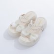 画像15: 【水着小物：ビーチサンダル】パール付き/ リボン/ 厚底サンダル[YMT] (15)