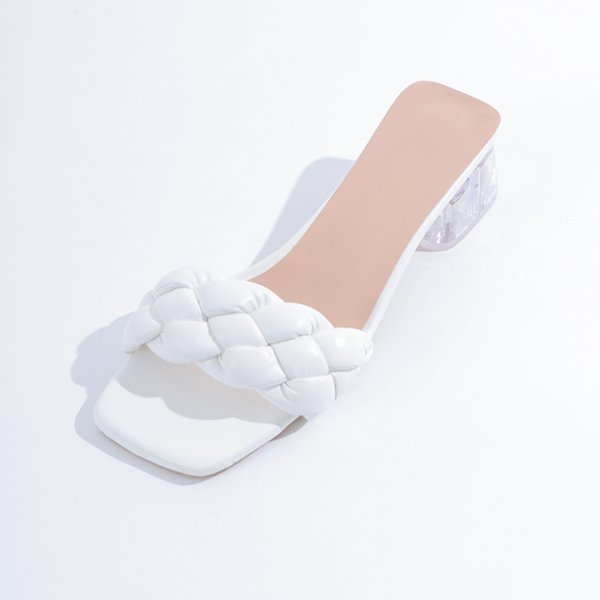 画像4: 【即日発送】【水着小物：ビーチサンダル】シンプルクリアヒールサンダル[YMT] (4)