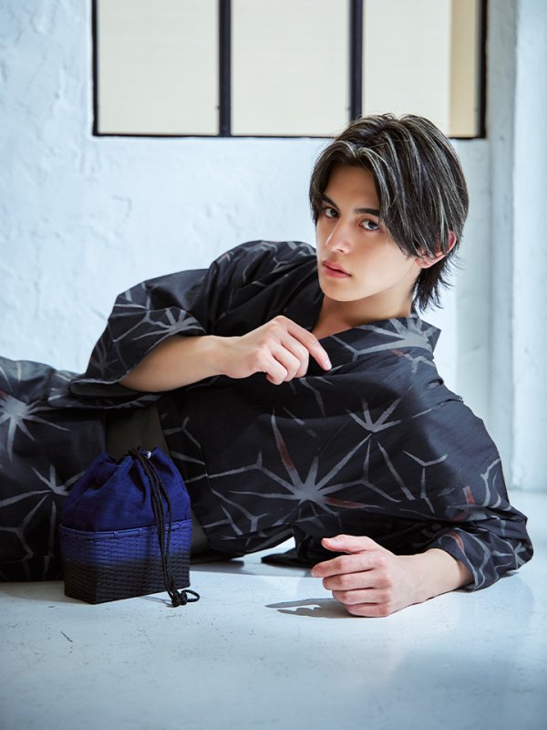 モデル：元之介　身長181cm　着用サイズ：Lサイズ