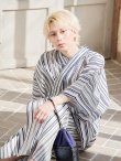 画像7: 【メンズ浴衣】白地×スタイリッシュストライプ浴衣【浴衣・帯・下駄セット】（OBI-MS-001-ok-1-NV）[YMT] (7)