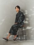 画像7: 【即日発送！】【メンズ浴衣】ブラックグリーン幾何学的模様浴衣【浴衣３点セット 浴衣/帯/下駄】[FB03] (7)