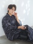 画像5: 【即日発送！】【メンズ浴衣】モザイクアート×ストライプ浴衣【浴衣・帯・下駄セット】OBI-MS-001-ok-5-W [YMT] (5)