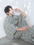 画像8: 【即日発送】【メンズ浴衣】グリーンベージュモダン浴衣【浴衣・帯・下駄セット】OBI-MS-001-ok-8-IV [YMT] (8)