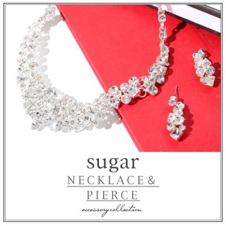 【1点物】シェルネックレス&ピアスSET ネックレス レディース ピアス セット スワロフスキー PLUSTER