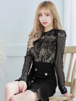 画像11: 【Andy ANDY Fashion Press 07 COLLECTION 02】シアー/ フリルデザイン/ 長袖/ロングスリーブ/ タイト/ ミニドレス/ キャバドレス[OF05] (11)