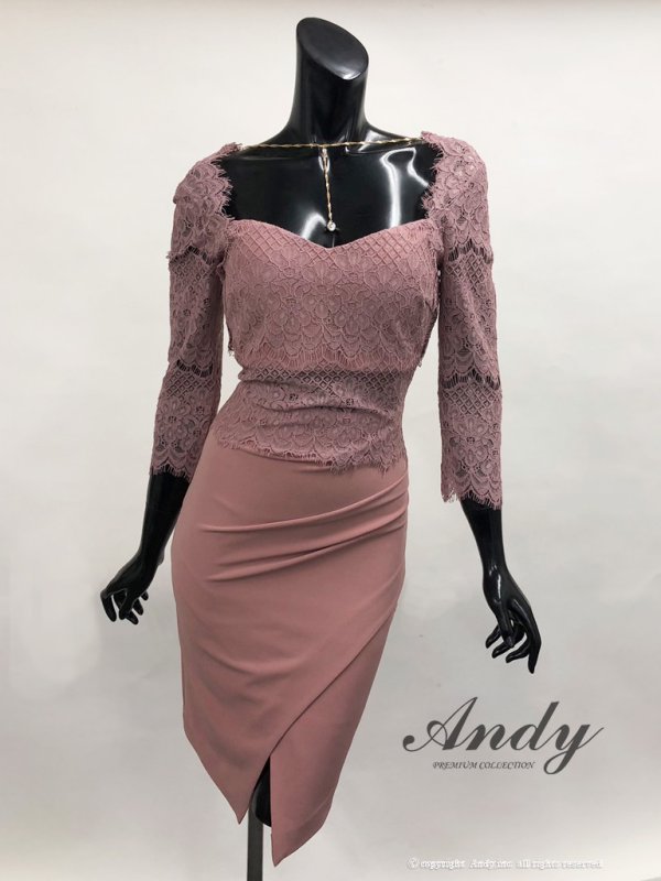画像19: 【ANDY/アンディ】レース切替/ 長袖/ 袖あり/ アシメスカート/ タイト/ ミニドレス/ キャバドレス[FB03] (19)