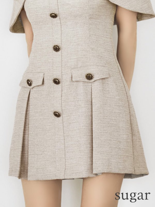 ダークベージュ モデル:ゆめ 身長:160cm 着用サイズ:Sサイズ