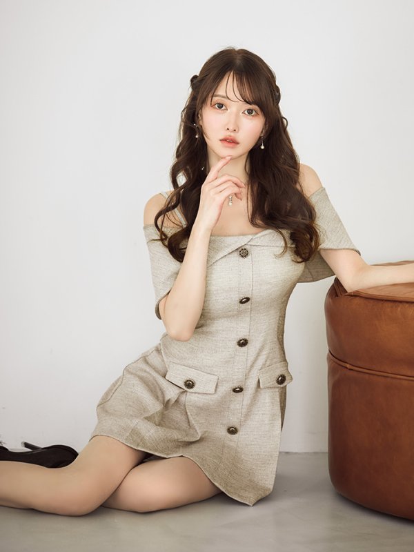 ダークベージュ モデル:ゆめ 身長:160cm 着用サイズ:Sサイズ