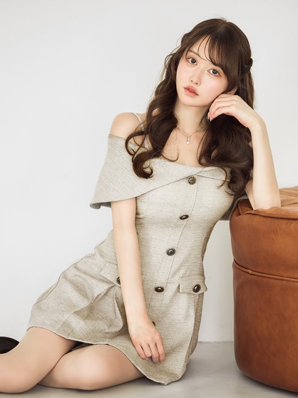 ダークベージュ モデル:ゆめ 身長:160cm 着用サイズ:Sサイズ