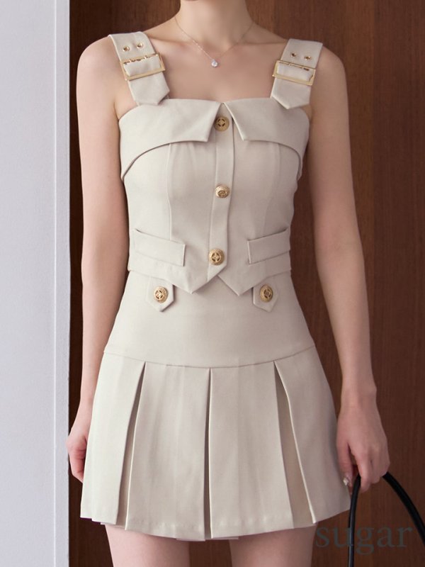 ベージュ モデル：ゆめ　身長：160cm　着用サイズ：Sサイズ