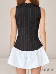 ブラックストライプxホワイト　モデル：るりぴ　身長：165cm　着用サイズ：Sサイズ