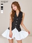 ブラックストライプxホワイト　モデル：るりぴ　身長：165cm　着用サイズ：Sサイズ