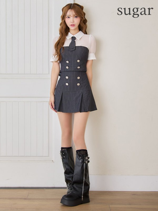 グレー　モデル：るりぴ　身長：165cm　着用サイズ：Sサイズ