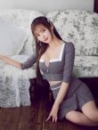 グレーホワイト　モデル：橋本甜歌(てんちむ)　身長：163cm　着用サイズ：Sサイズ