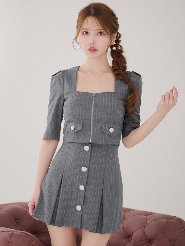 グレー　モデル：ゆめ　身長：160cm　着用サイズ：Sサイズ