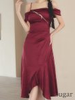 ワインレッド モデル：まおちゃる　身長：158cm　着用サイズ：Sサイズ
