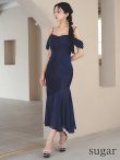 ネイビー　モデル：まおちゃる　身長：158cm　着用サイズ：Sサイズ