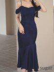 ネイビー　モデル：まおちゃる　身長：158cm　着用サイズ：Sサイズ