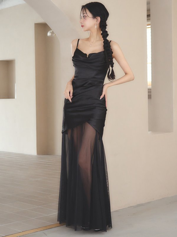 ブラック　モデル：まおちゃる　身長：158cm　着用サイズ：Sサイズ