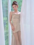 シャンパンゴールド　モデル：あっすん　身長：164cm　着用サイズ：Sサイズ