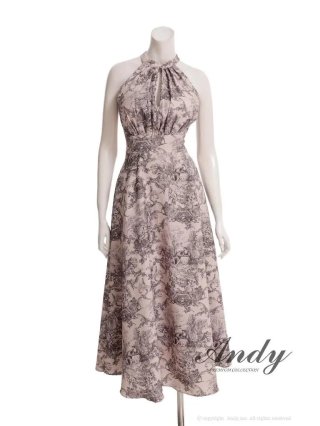 andy タグ付き ロングドレス S Andy/アンディ】ホルターネック ウエストカット シースルー