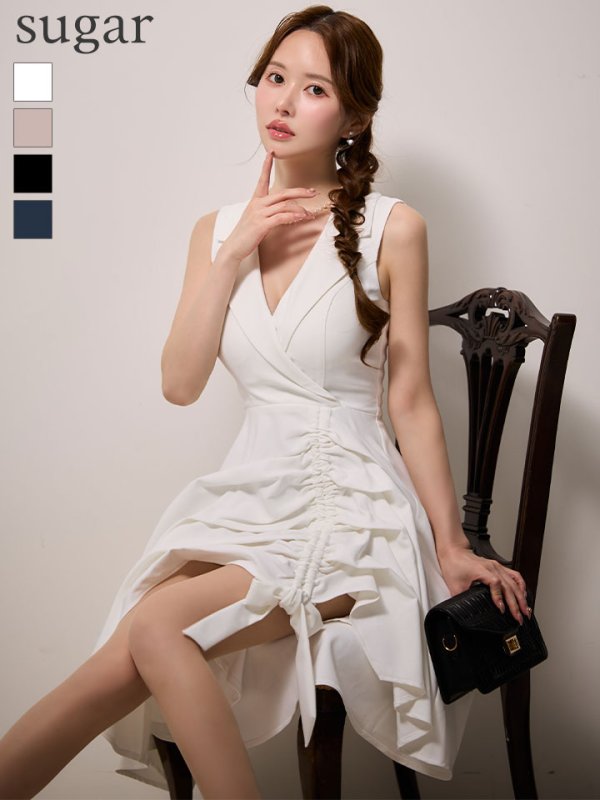 ホワイト　モデル：ゆめ　身長：160cm　着用サイズ：Sサイズ