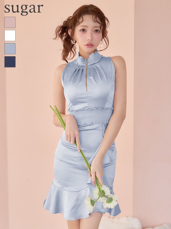 ブルー　モデル：りな　身長：160cm　着用サイズ：Sサイズ