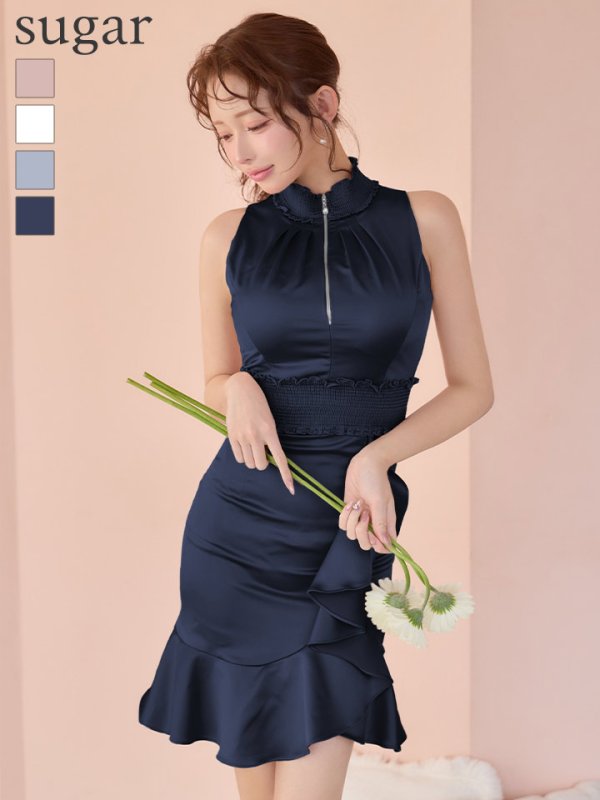 ネイビー　モデル：りな　身長：160cm　着用サイズ：Sサイズ