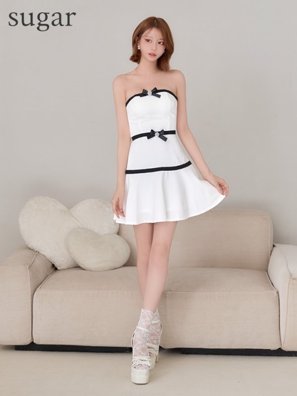 ホワイト　モデル：れみれみ　身長：163cm　着用サイズ：Sサイズ