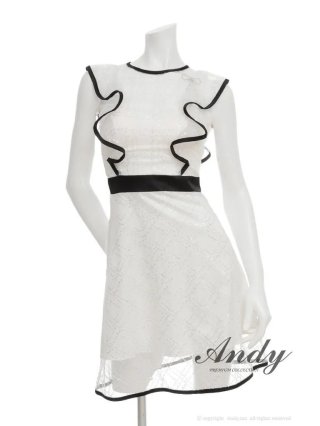 ★Andy★ミニドレス 最終値下げ Andy - 最終値下げ！一回使用☆アンディ ペプラムドレス ホワイト M 3