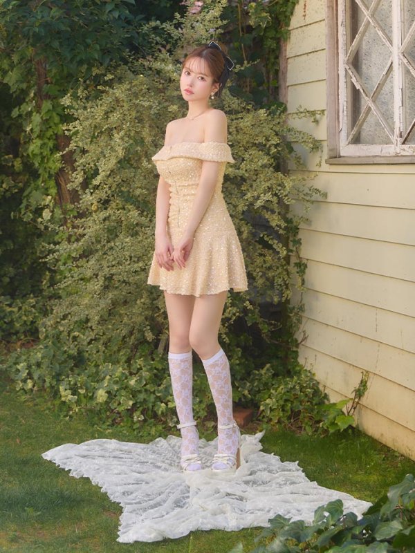 ベージュ　モデル：ゆめ　身長：160cm　着用サイズ：Sサイズ