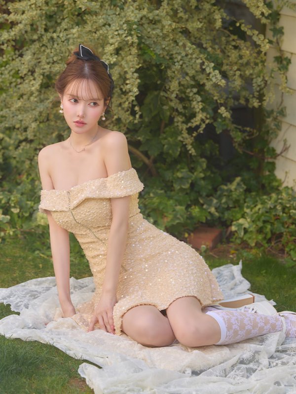 ベージュ　モデル：ゆめ　身長：160cm　着用サイズ：Sサイズ