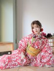 画像6: 【浴衣セール】【浴衣】sugar&Jewelsオリジナルデザイン！紅緋×ダマスク浴衣セット(CG-16-R)[YMT] (6)