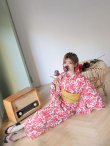 画像9: 【浴衣セール】【浴衣】sugar&Jewelsオリジナルデザイン！紅緋×ダマスク浴衣セット(CG-16-R)[YMT] (9)