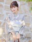 画像3: 【即日発送！】【浴衣】グレー地×可憐に咲き誇る百合浴衣 OBI-hira-100-ok-15-WxW / HIMO-900-yn-4-GYxGY /  HEKO-800-sb-5-W / GETA-02-ok-3-LBL [YMT] (3)
