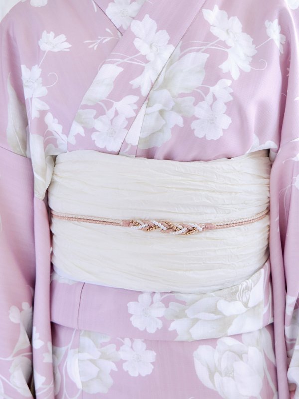 画像5: 【即日発送】【浴衣セール】【浴衣】大胆な牡丹が咲き誇るピンク地浴衣【浴衣３点セット 浴衣/帯/下駄】[YMT] (5)