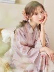 画像1: 【即日発送】アンティークフラワーピンク浴衣 OBI-siwa-200-kj-13-OW / HIMO-900-yn-8-P / HEKO-800-sb-5-WH / YA-74-kn-P / GETA-01-kj-7-P/  [YMT] (1)