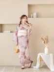 画像8: 【即日発送】アンティークフラワーピンク浴衣 OBI-siwa-200-kj-13-OW / HIMO-900-yn-8-P / HEKO-800-sb-5-WH / YA-74-kn-P / GETA-01-kj-7-P/  [YMT] (8)