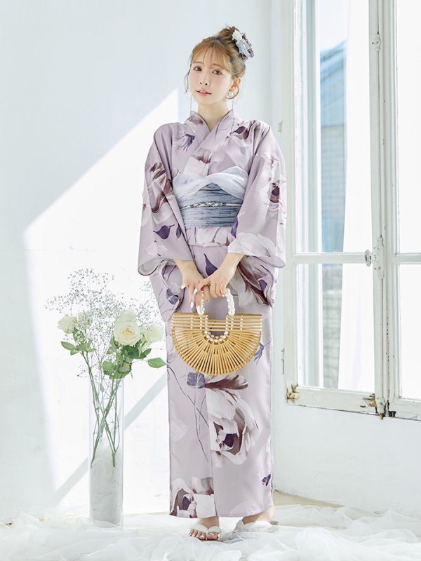 画像16: 【浴衣セール】【即日発送】ロマンティックピオニー浴衣【浴衣３点セット 浴衣/帯/下駄】[YMT] (16)
