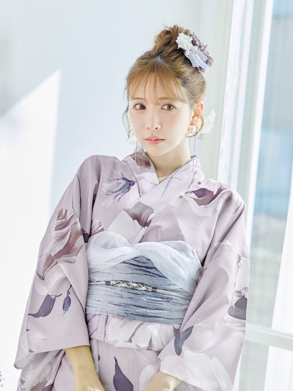 画像11: 【浴衣セール】【即日発送】ロマンティックピオニー浴衣【浴衣３点セット 浴衣/帯/下駄】[YMT] (11)