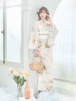 画像16: 【即日発送】クリームイエローピオニー浴衣 OBI-siwa-200-kj-13-OW / HIMO-900-yn-8-P / HEKO-800-sb-5-WH / YA-1079-kj-6-W / YA-72-kn-MOC / GETA-01-kj-7-P / [YMT] (16)