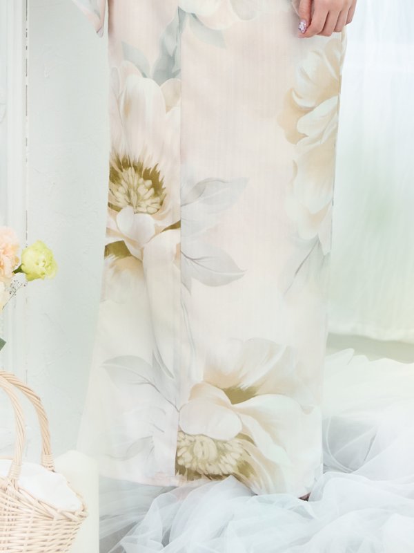 画像20: 【即日発送】クリームイエローピオニー浴衣【浴衣３点セット 浴衣/帯/下駄】[YMT] (20)