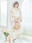 画像5: 【即日発送】クリームイエローピオニー浴衣 OBI-siwa-200-kj-13-OW / HIMO-900-yn-8-P / HEKO-800-sb-5-WH / YA-1079-kj-6-W / YA-72-kn-MOC / GETA-01-kj-7-P / [YMT] (5)