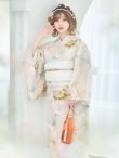 画像8: 【即日発送】クリームイエローピオニー浴衣 OBI-siwa-200-kj-13-OW / HIMO-900-yn-8-P / HEKO-800-sb-5-WH / YA-1079-kj-6-W / YA-72-kn-MOC / GETA-01-kj-7-P / [YMT] (8)