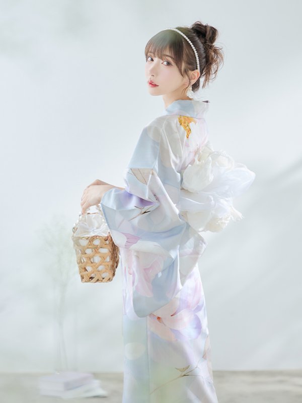 画像10: 【即日発送！】アイシーフラワー牡丹浴衣【浴衣３点セット 浴衣/帯/下駄】[YMT] (10)