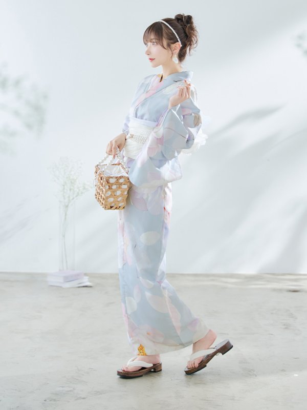画像13: 【即日発送！】アイシーフラワー牡丹浴衣【浴衣３点セット 浴衣/帯/下駄】[YMT] (13)