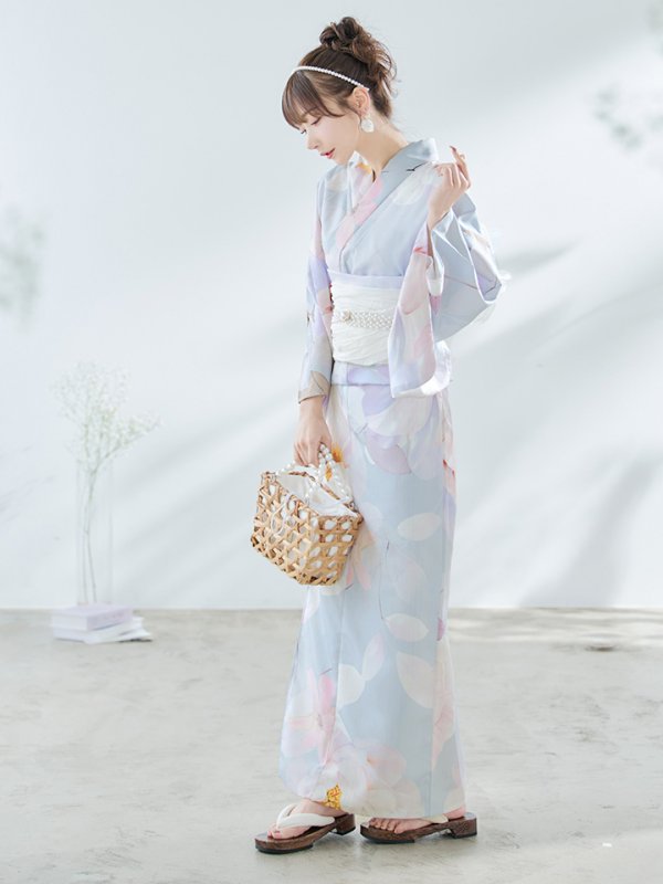 画像14: 【即日発送！】アイシーフラワー牡丹浴衣【浴衣３点セット 浴衣/帯/下駄】[YMT] (14)