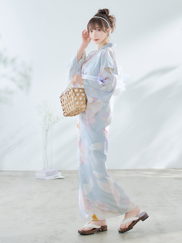 画像17: 【即日発送！】アイシーフラワー牡丹浴衣【浴衣３点セット 浴衣/帯/下駄】[YMT] (17)